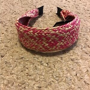 VICTORIA LELAND NWT STRAW HEADBAND WOMENS OS